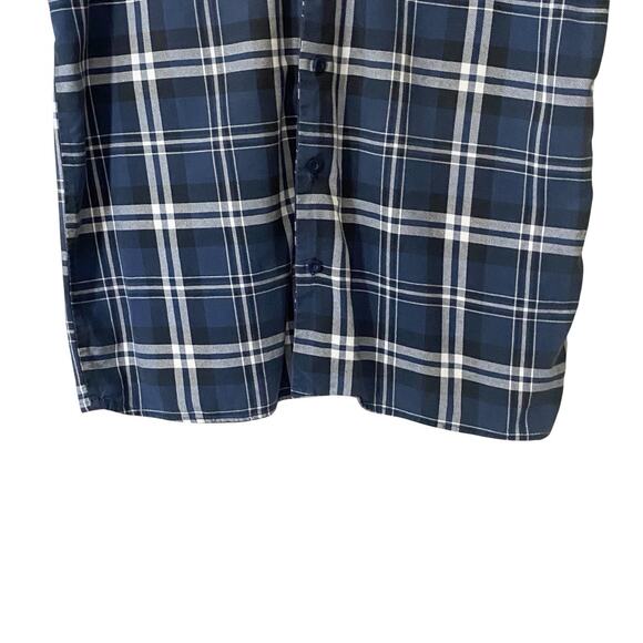 Dickies Mens Size XL Blue Plaid Button Up Work Shirt Short Sleeve Chest Pockets - Picture 3 of 8